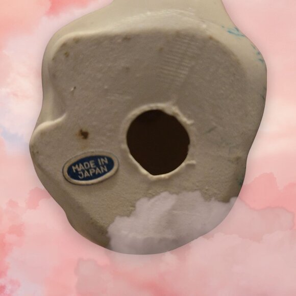 Vntg Angel Figurine In Pink Dress Blowing Horn With Bird Made In Japan Sticker - Picture 7 of 7